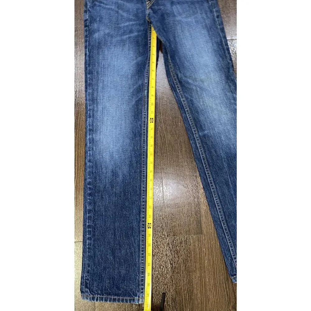 Levis 511 Mens Jeans Dark‎ Blue Denim 29x32 Slim Fit Red Tab Stretch EUC
